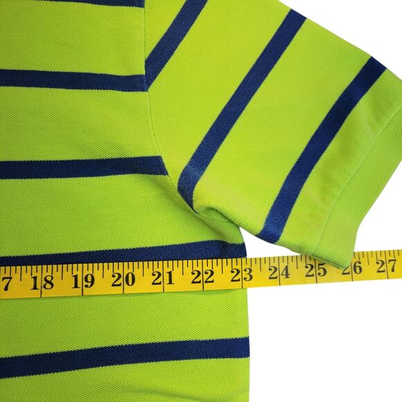 Polo Ralph Lauren Men's Short Sleeve Stripped Green Blue With Pink Pony Large - Picture 8 of 9